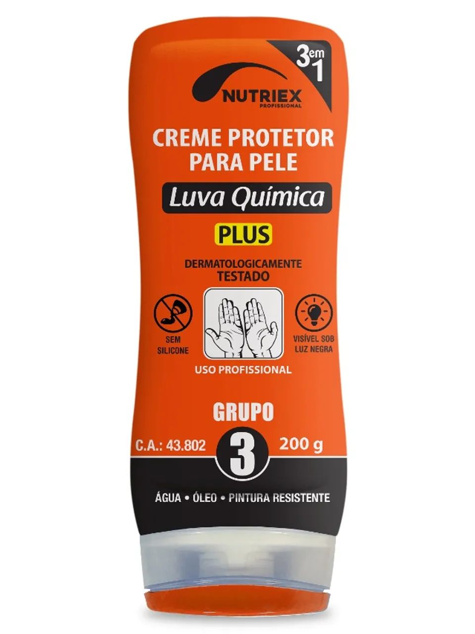 Creme Grupo 3 Nutriex Luva Química Plus Frasco 200g