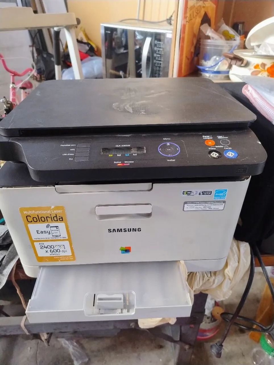 Impressora Samsung CLX-3305W Colorida Multifuncional - Foto 4