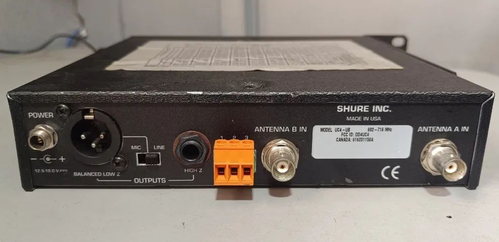 Central Microfone Sem Fio Shure Uc4 Made In Usa Ótimo Estado - Foto 4