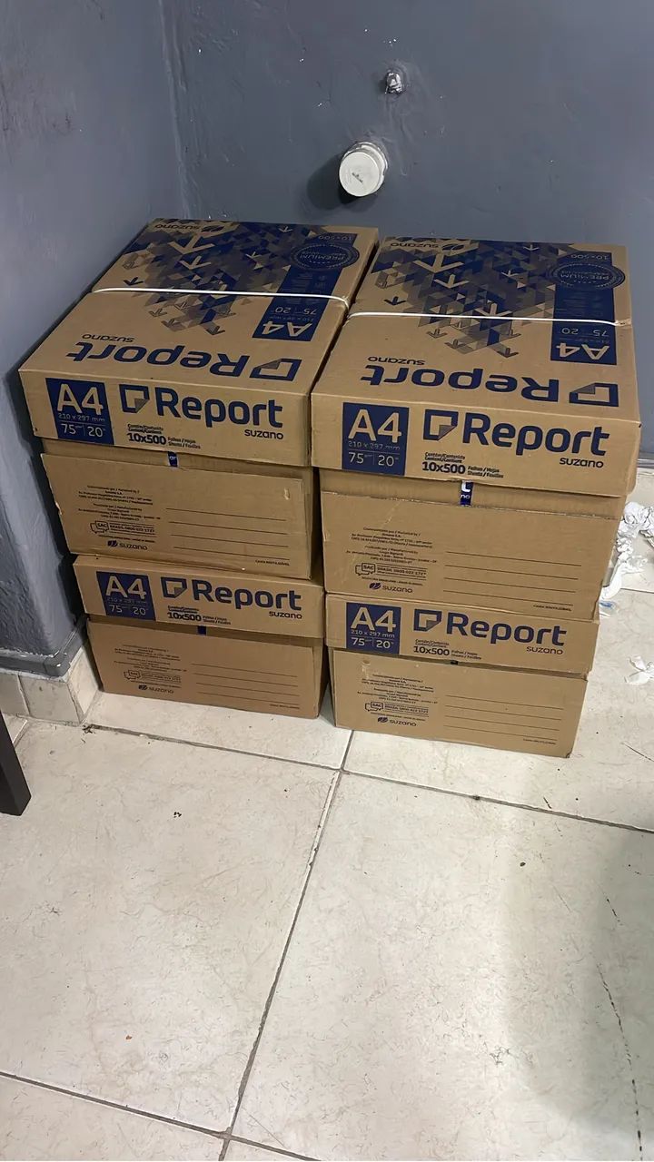Papel Sulfite A4 Report 500 Folhas 75g/m² Caixa 10 unidades - Foto 4
