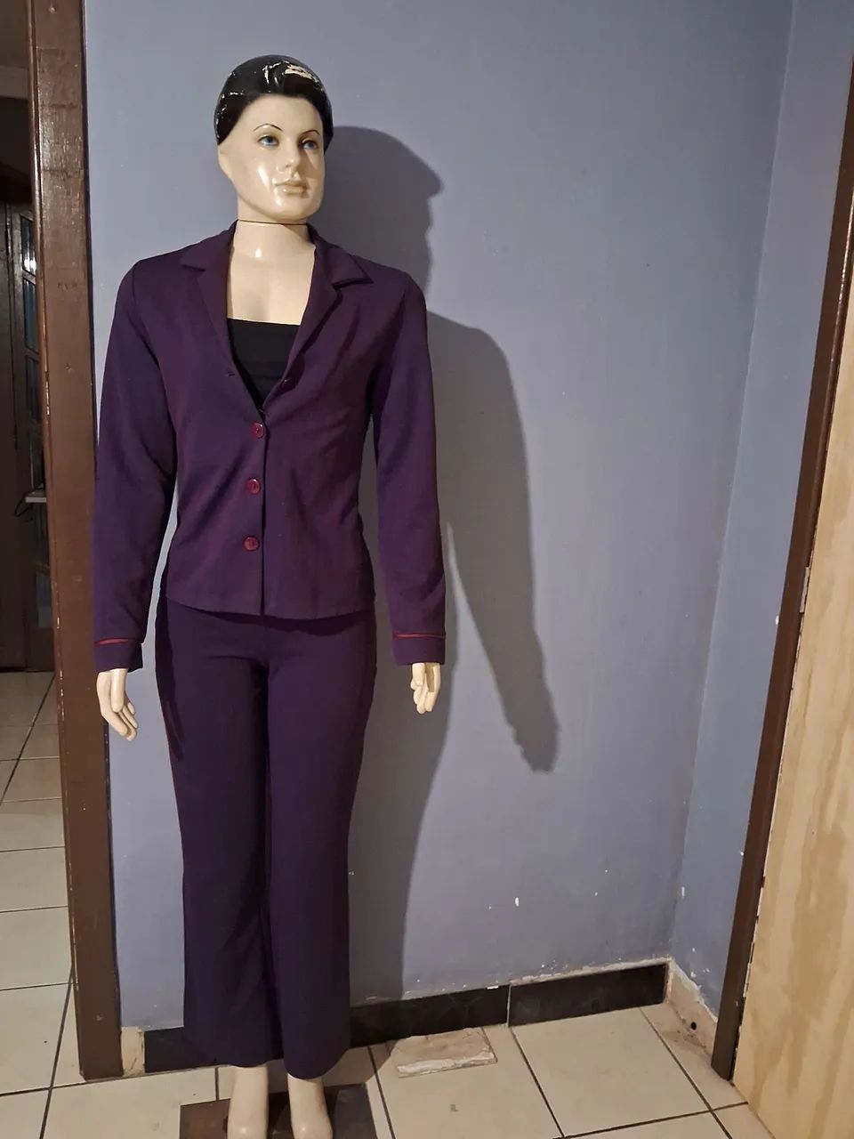 Conjunto Social Feminino Roxo - Foto 2