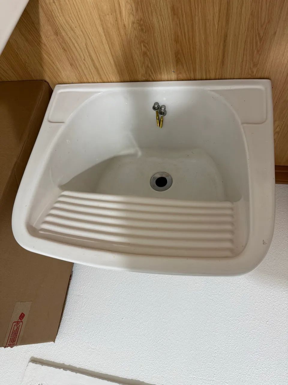 Deca brand ceramic sink and faucet column
