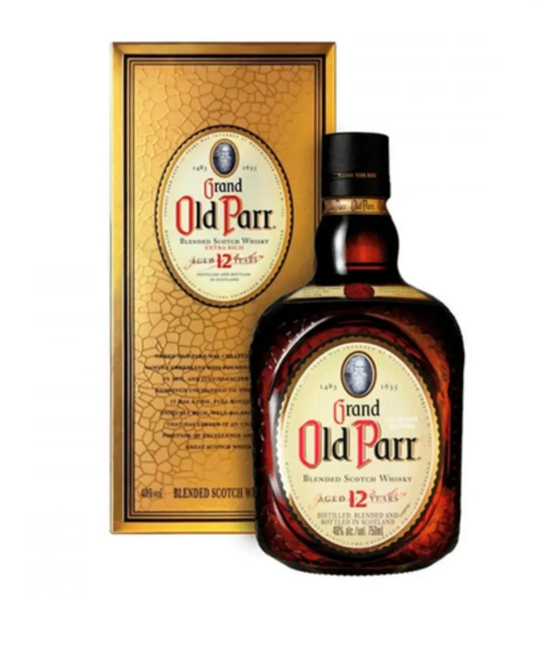 Whisky Old Parr 12 anos 750ml, restam 2 unidades