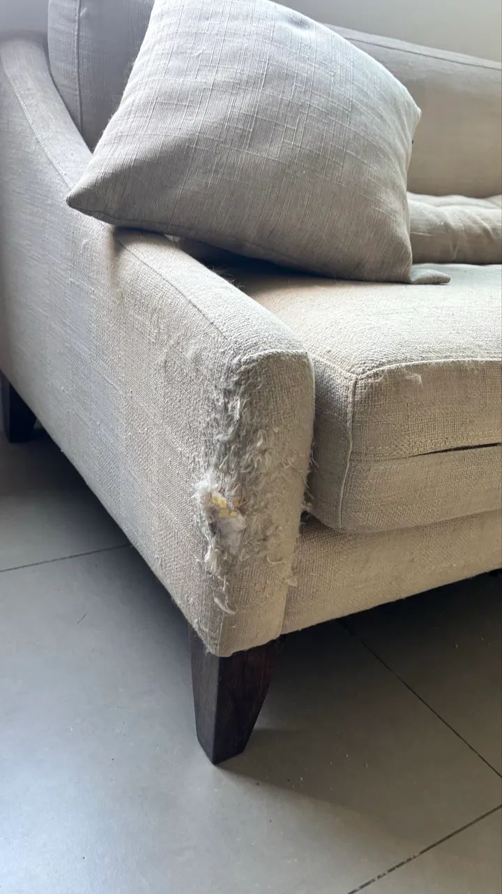 Sofá em Linho Beje - Foto 2