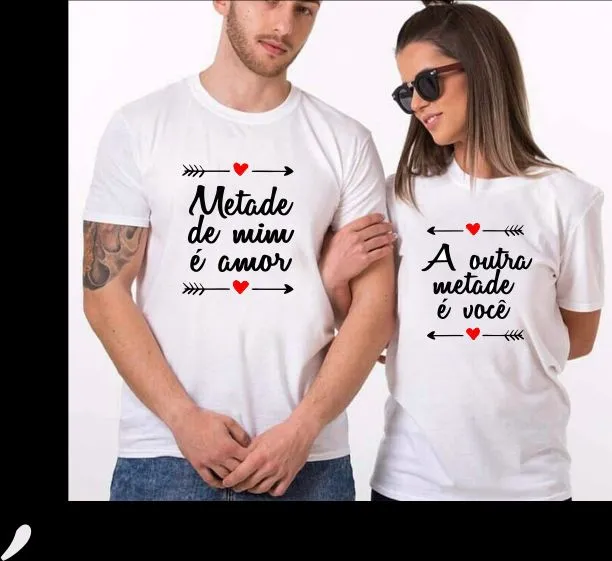 Kit Camisetas - Meia e Outra Metade do Amor