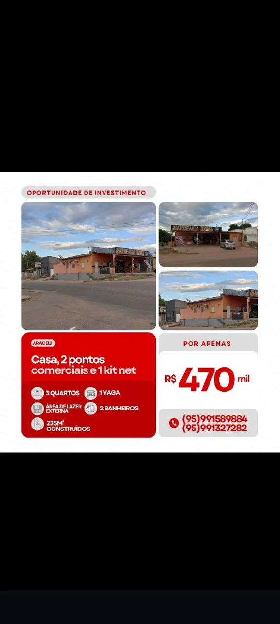 Vendo Imóvel com casa e comércio juntos, 4 em 1 de esquina