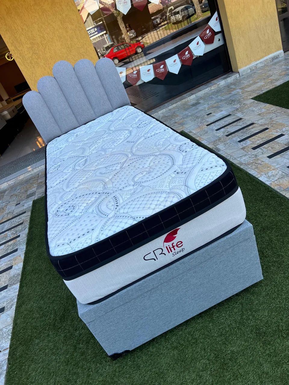 Cama box Solteiro BAÚ COM CABECEIRA E COLCHÃO  - Foto 2