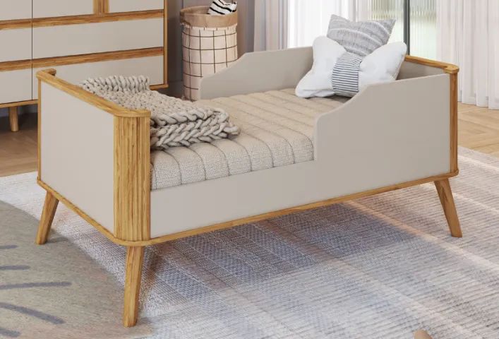 Berço Retro Evolution Theo 4 em 1, 100% MDF (Novo) - Foto 5