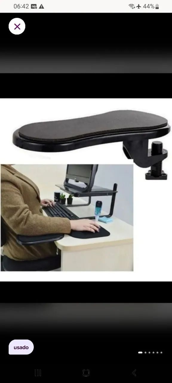 suporte apoio descanso braço/pulso extensor mesa