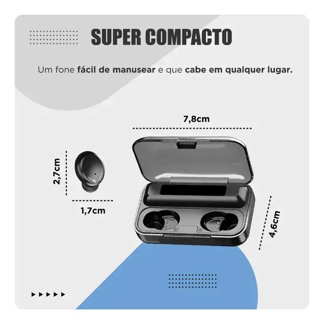 Fone Bluetooth F9-5 Pares Som Imersivo Powerbank Moderno Bateria Longa Duração Compativel  - Foto 2