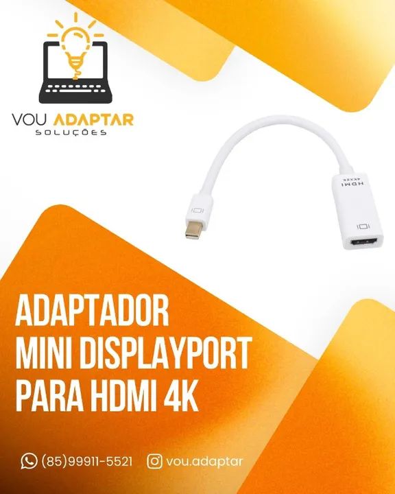 Adaptador Mini Displayport para HDMI 4k (Para Mac)