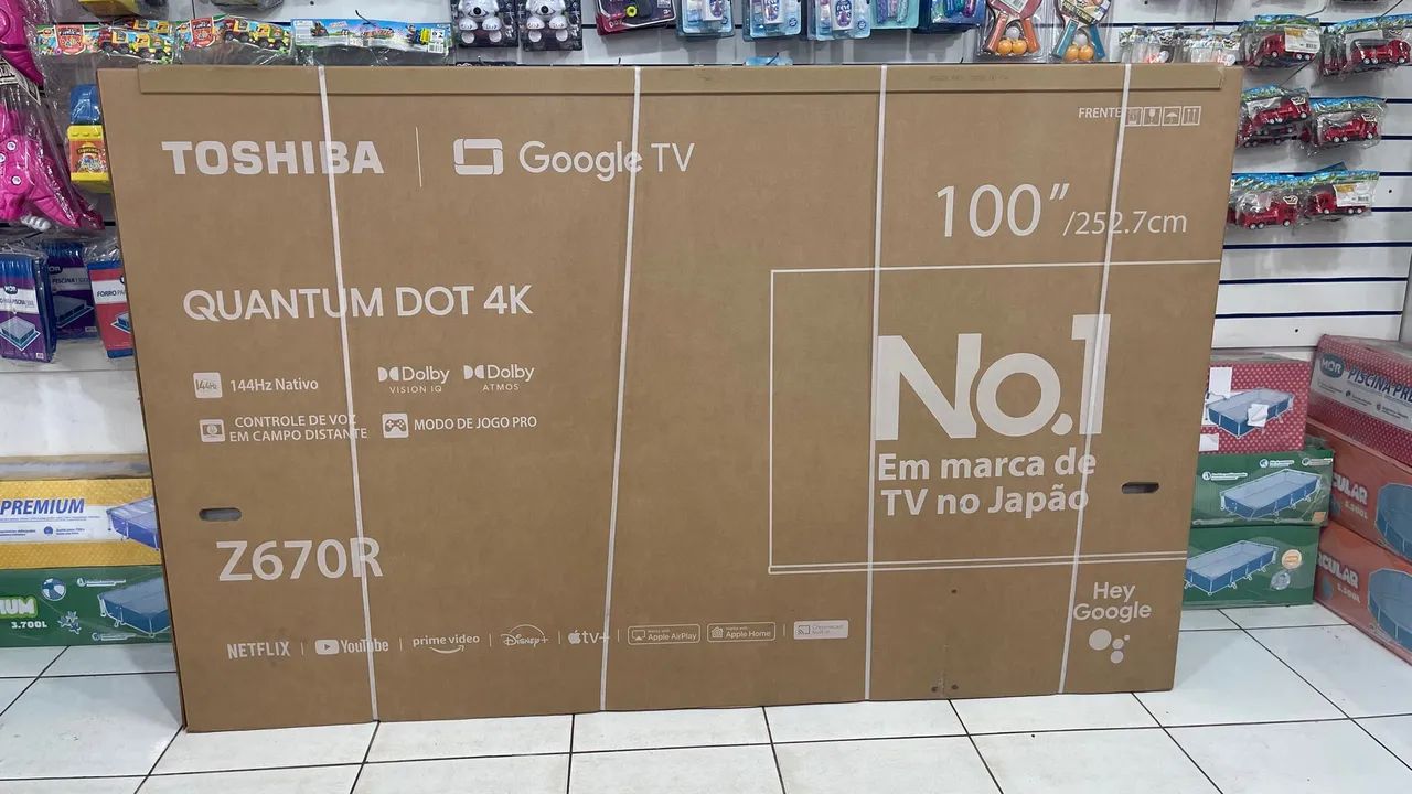 TV Toshiba 100 polegadas Quantum Dot 4K