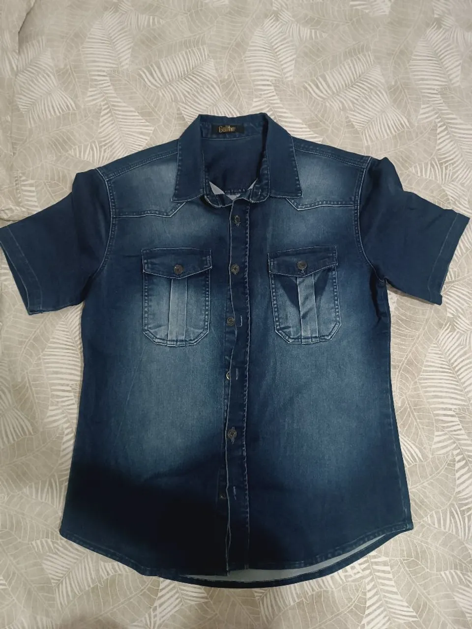 Camisa Jeans Manga Curta - Estilo e Conforto