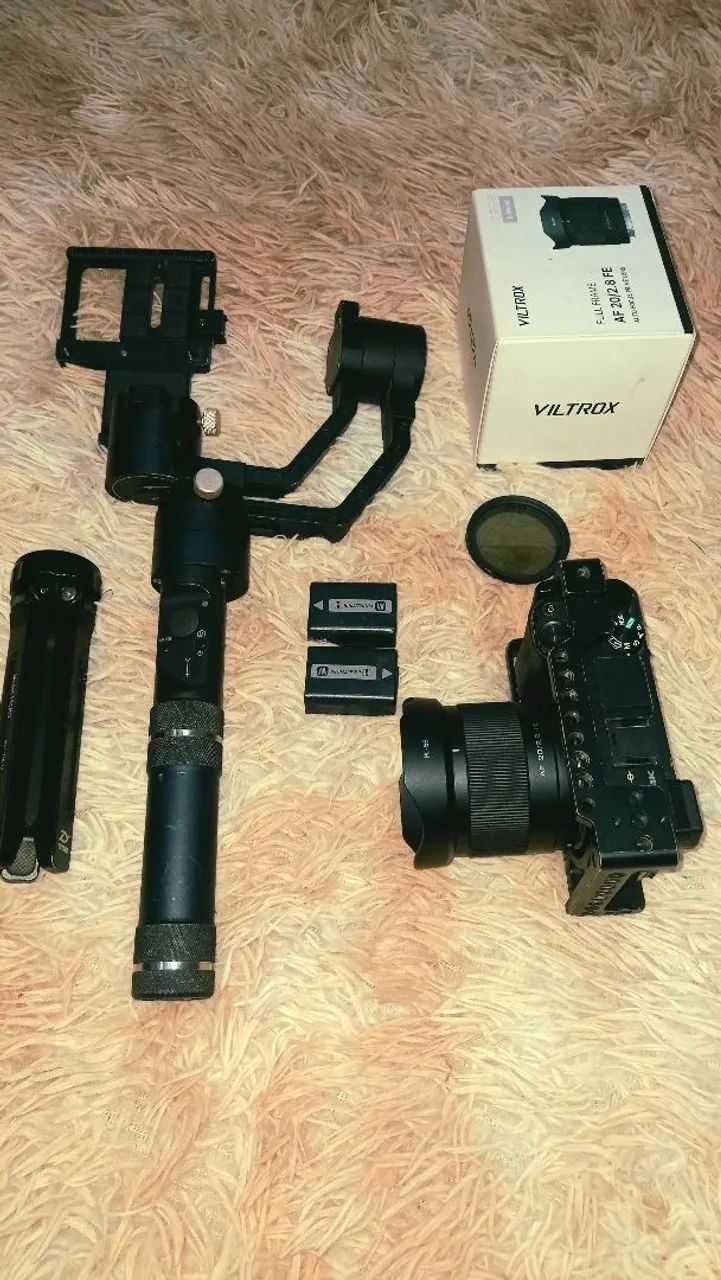 Camera sony a6300 e lente 20mm 2.8, filtro nd e bateria é gimbal - Foto 3