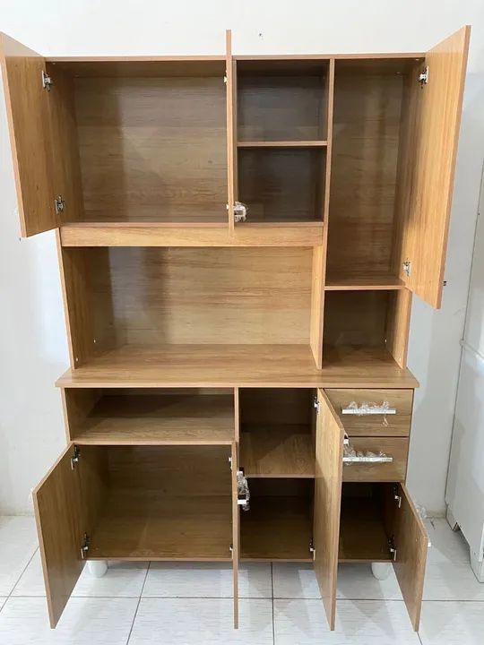 Armários de cozinha - Branco e Amadeirado - Foto 2