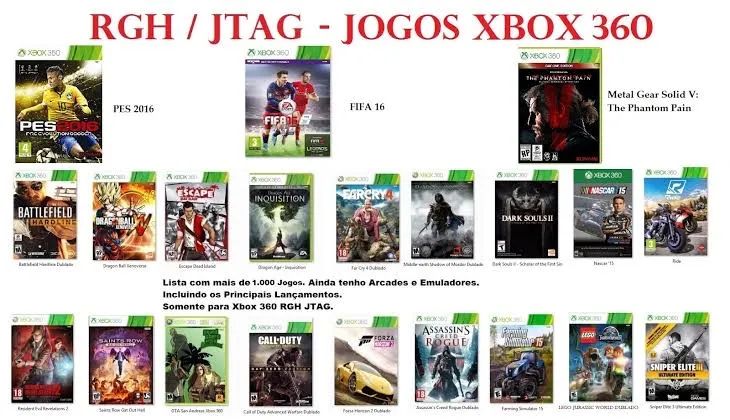 Instalação de jogos em Xbox 360