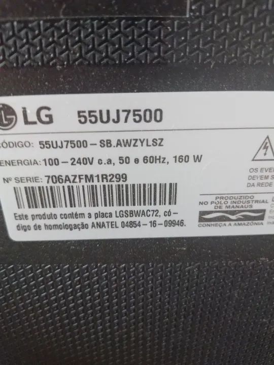Televisão 55 tela trincada modelo 55UR e 55UJ - Foto 6