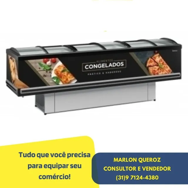 Ilha de Congelados 3M Vidro Curvo Gelopar