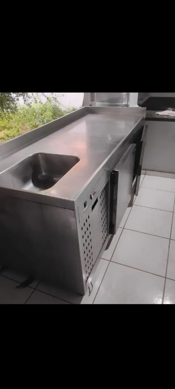 Balcão Refrigerado em Aço Inox Usado