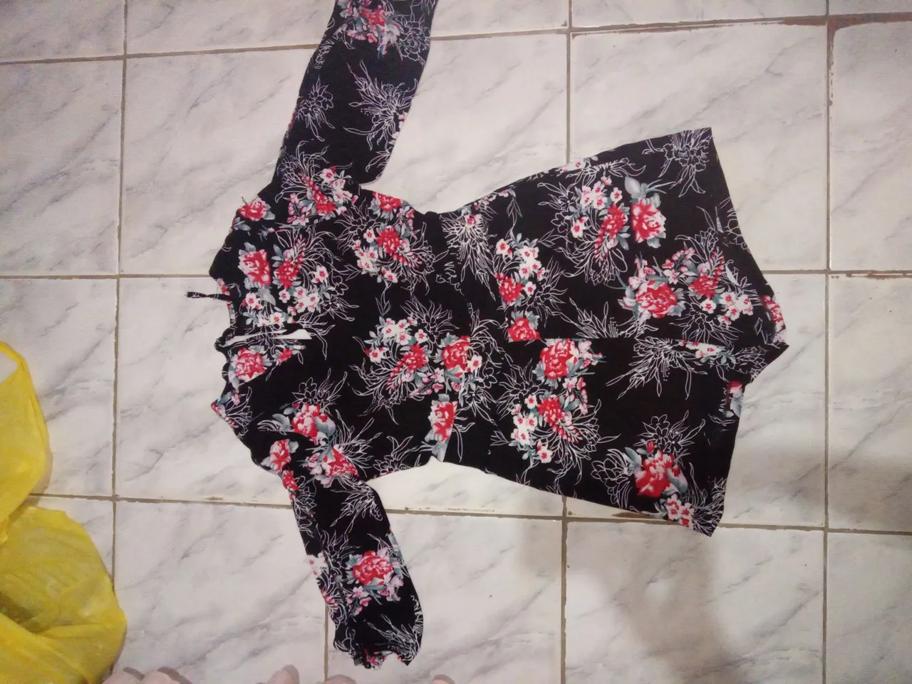 Macacão Floral manga longa