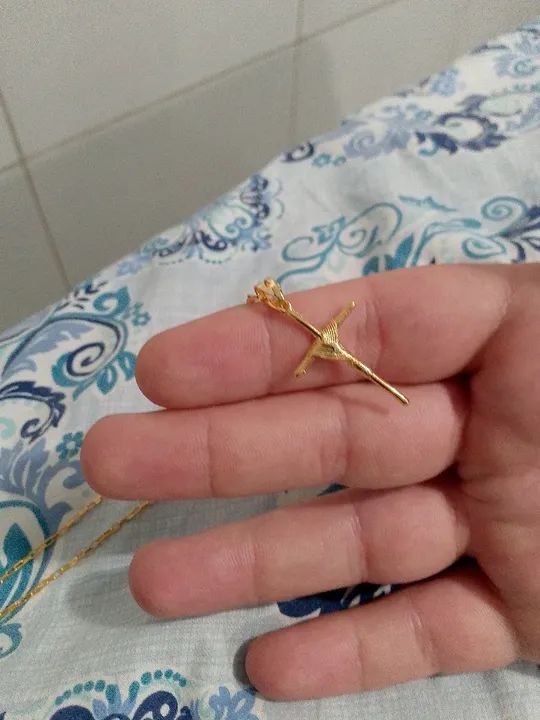 Cordão moeda antiga tijolinho  - Foto 2