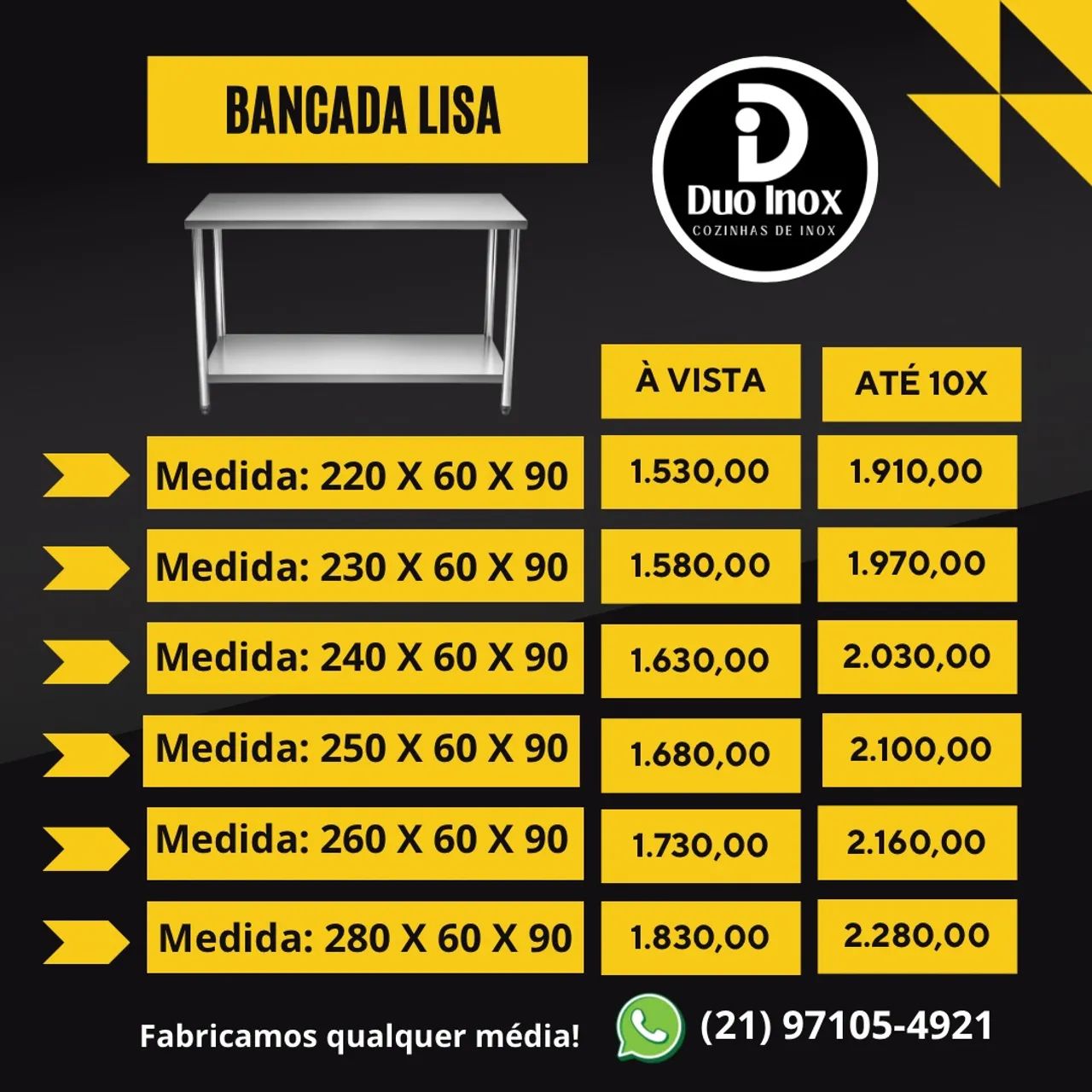 Bancada de inox sob medida - Foto 2