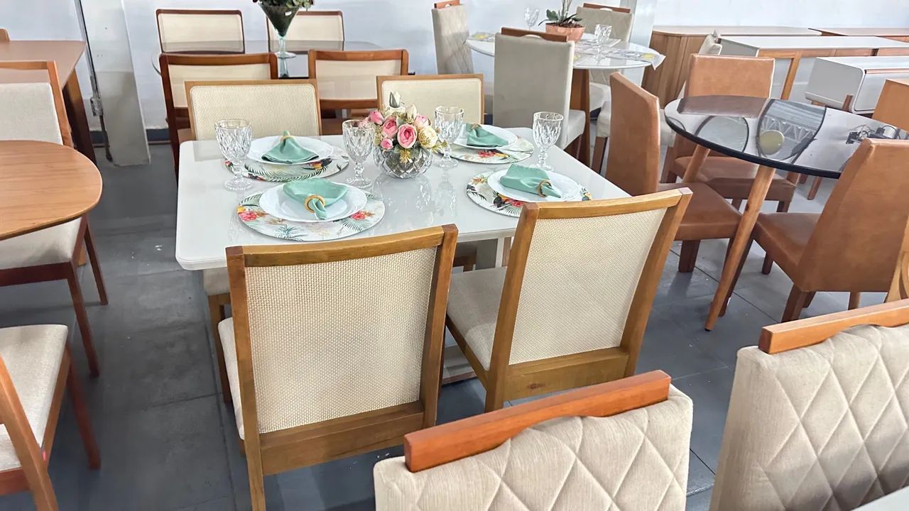 Mesa de Jantar Elegante para 4 Pessoas de madeira  - Foto 2