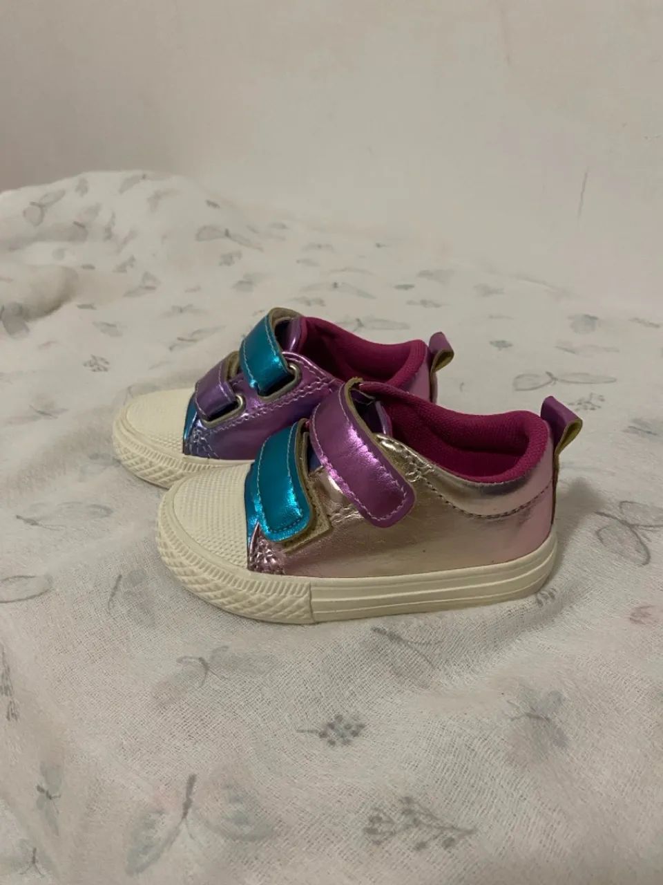 Tênis Infantil Glitter Rosa e roxo - Foto 2