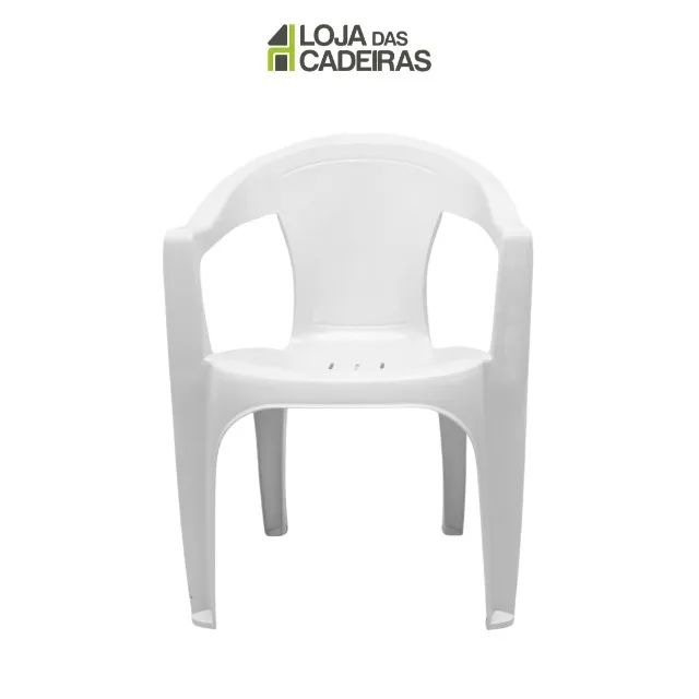 Cadeira de Plástico Com Braço - Poltrona Alice - Foto 2