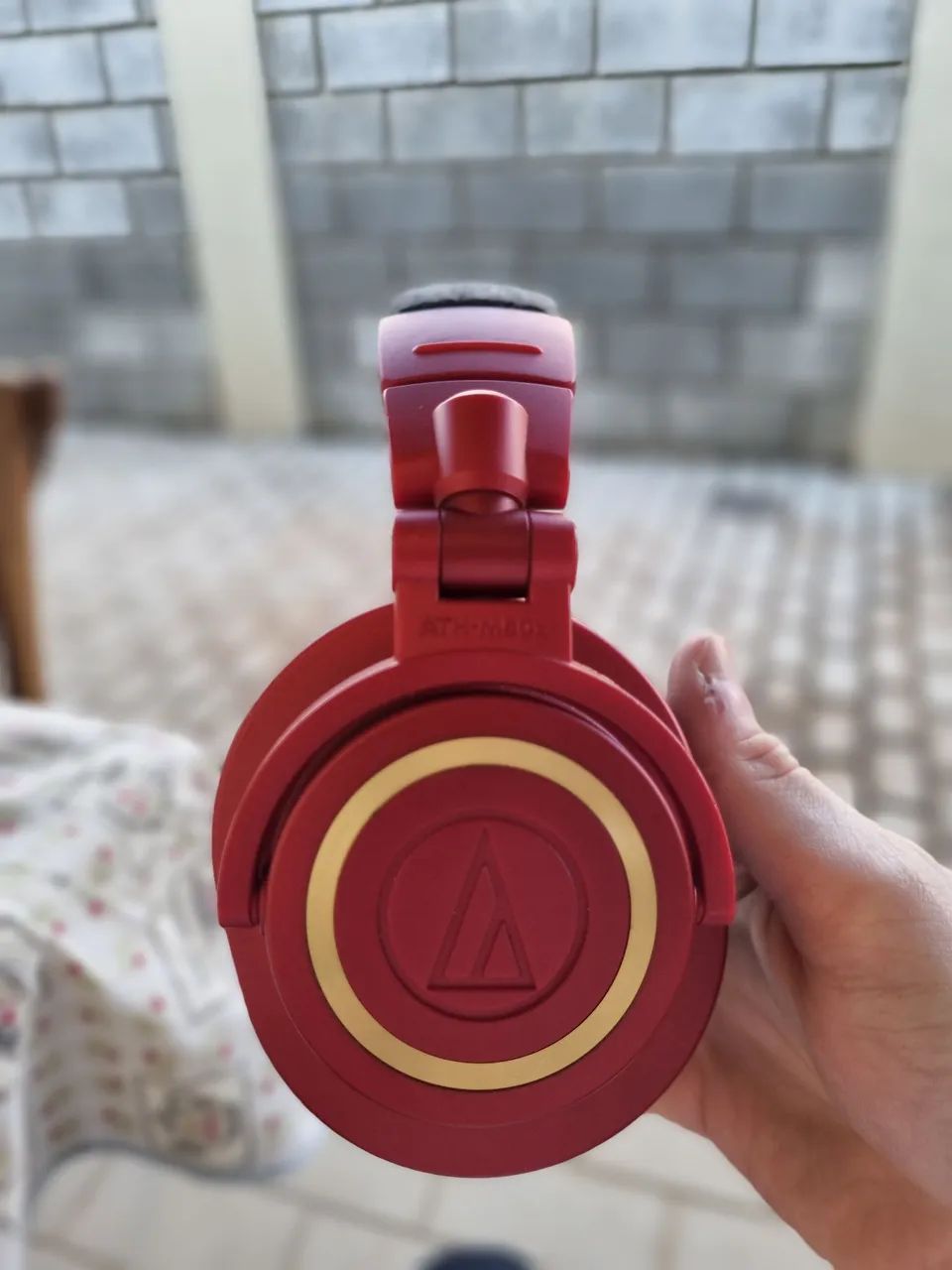 Ath M50x Vermelho,  com almofada nova  - Foto 2