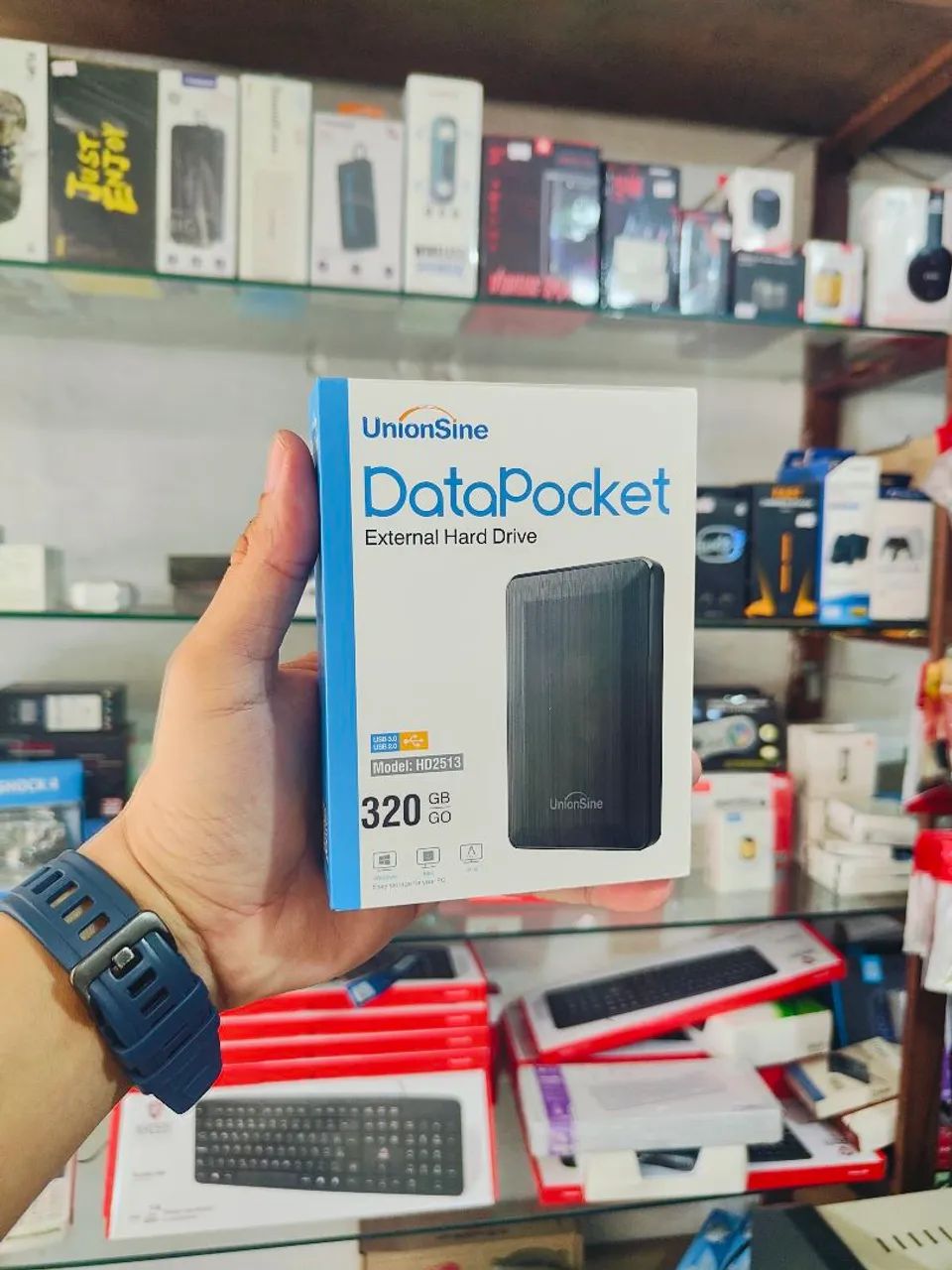 Hd externo 320gb e 500gb unionsine datapocket 3.0