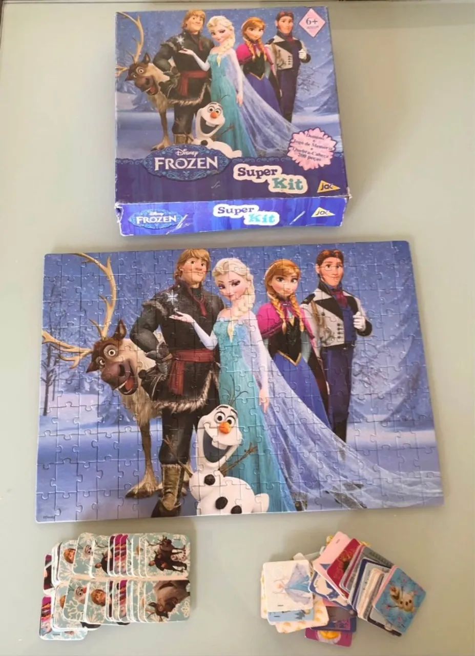 Kit Quebra Cabeças Marvel e Frozen  - Foto 3