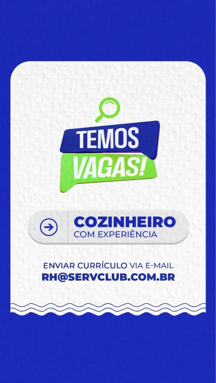 Vaga - Cozinheiro (Macaíba)