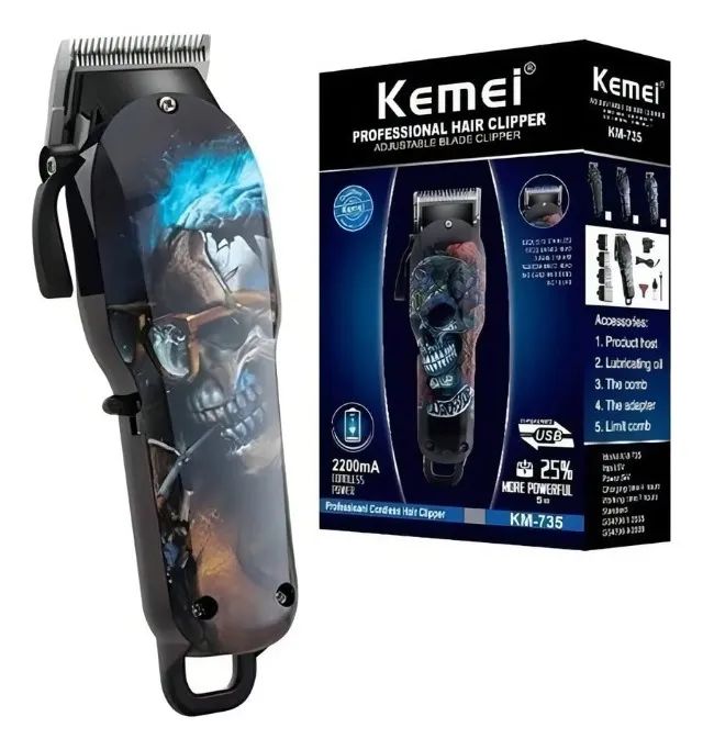 Máquina Cortar Cabelo Kemei Km-735 Profissional - Foto 3