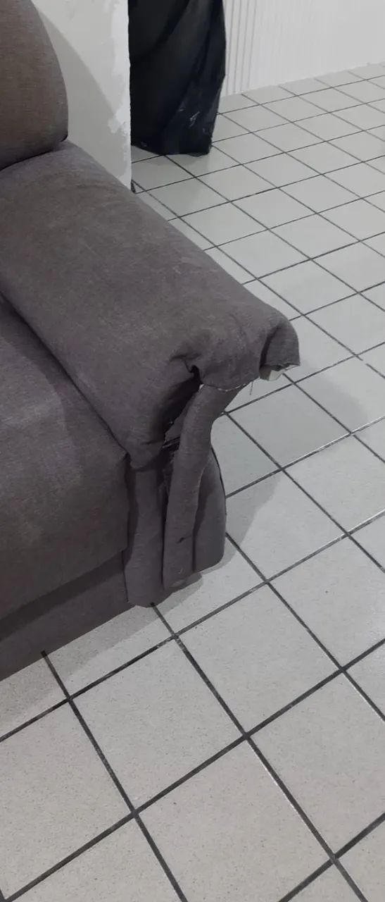 Sofá de canto em L para até 6 pessoas cinza  - Foto 2