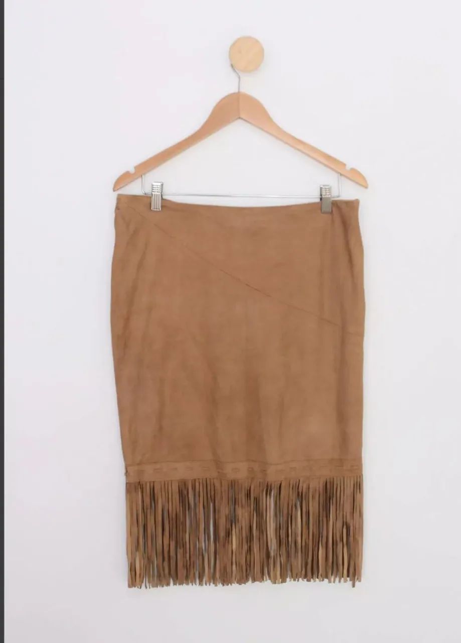 Saia de camurça com franjas Roupas Lajedo, Belo Horizonte