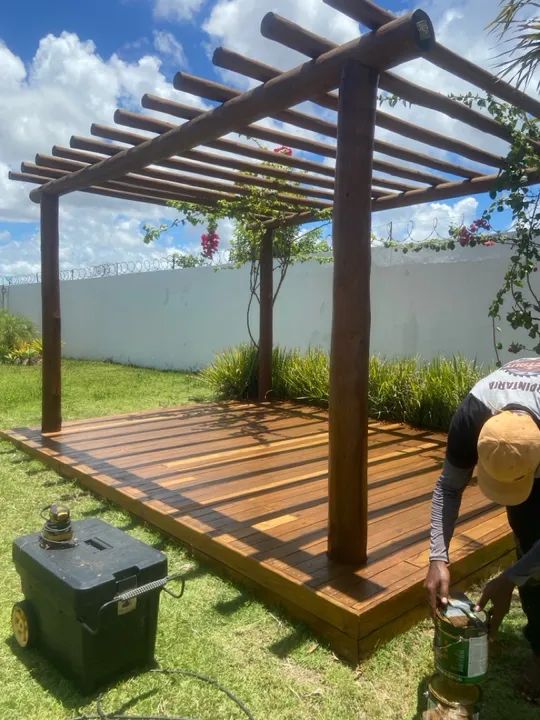 Pergolado ,Deck Carpintaria e restauuracões - Foto 6