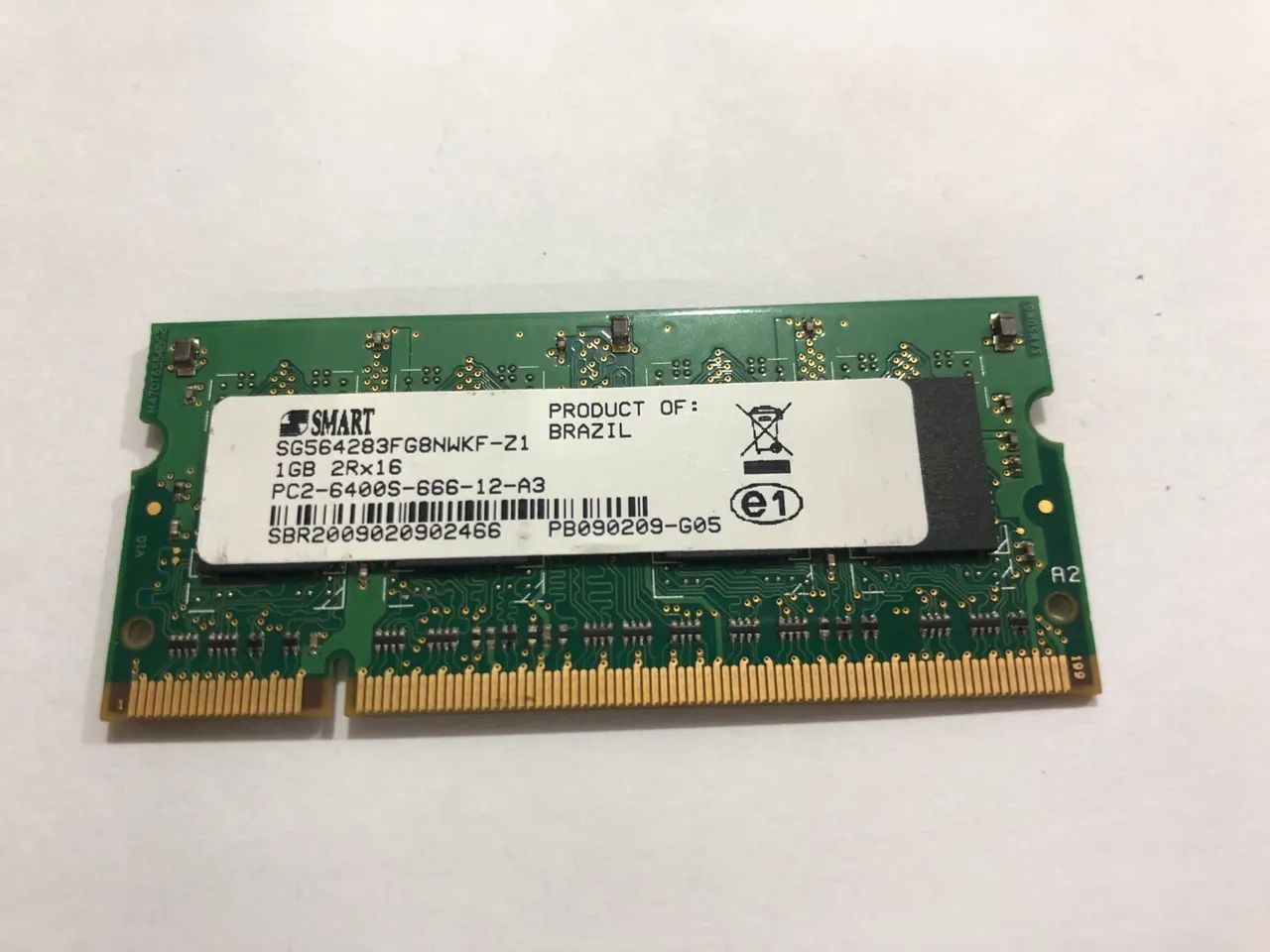 Memória RAM Smart 1GB DDR2 PC2-6400S