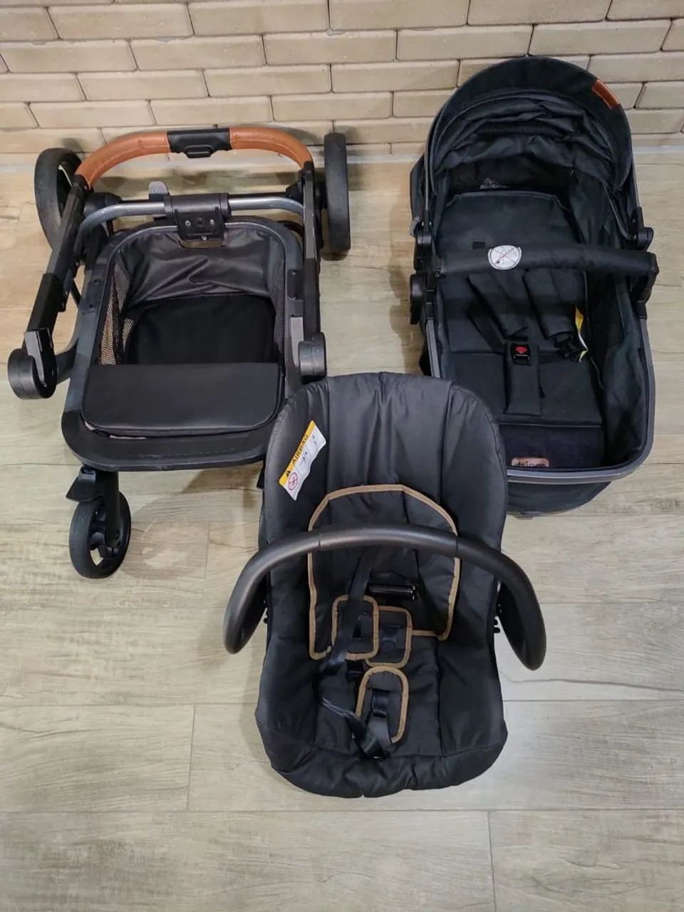 Carrinho de bebê 3 em 1 Kronus silver Dzieco em alumínio - Moisés, bebê conforto e passeio - Foto 4