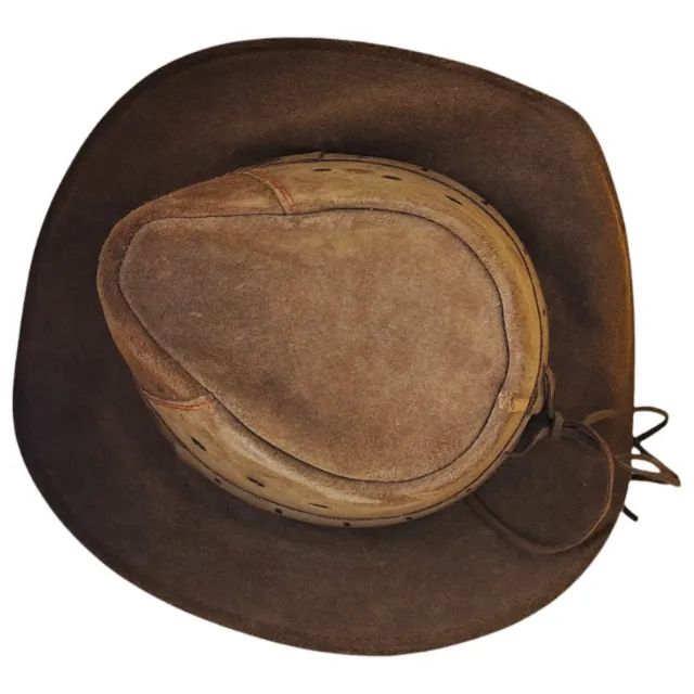Chapeu Country Couro Camurça - Tamanho G - Foto 5