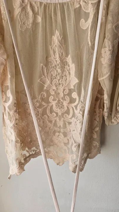 BLUSA FARM BORDADA EM TULE - Foto 3