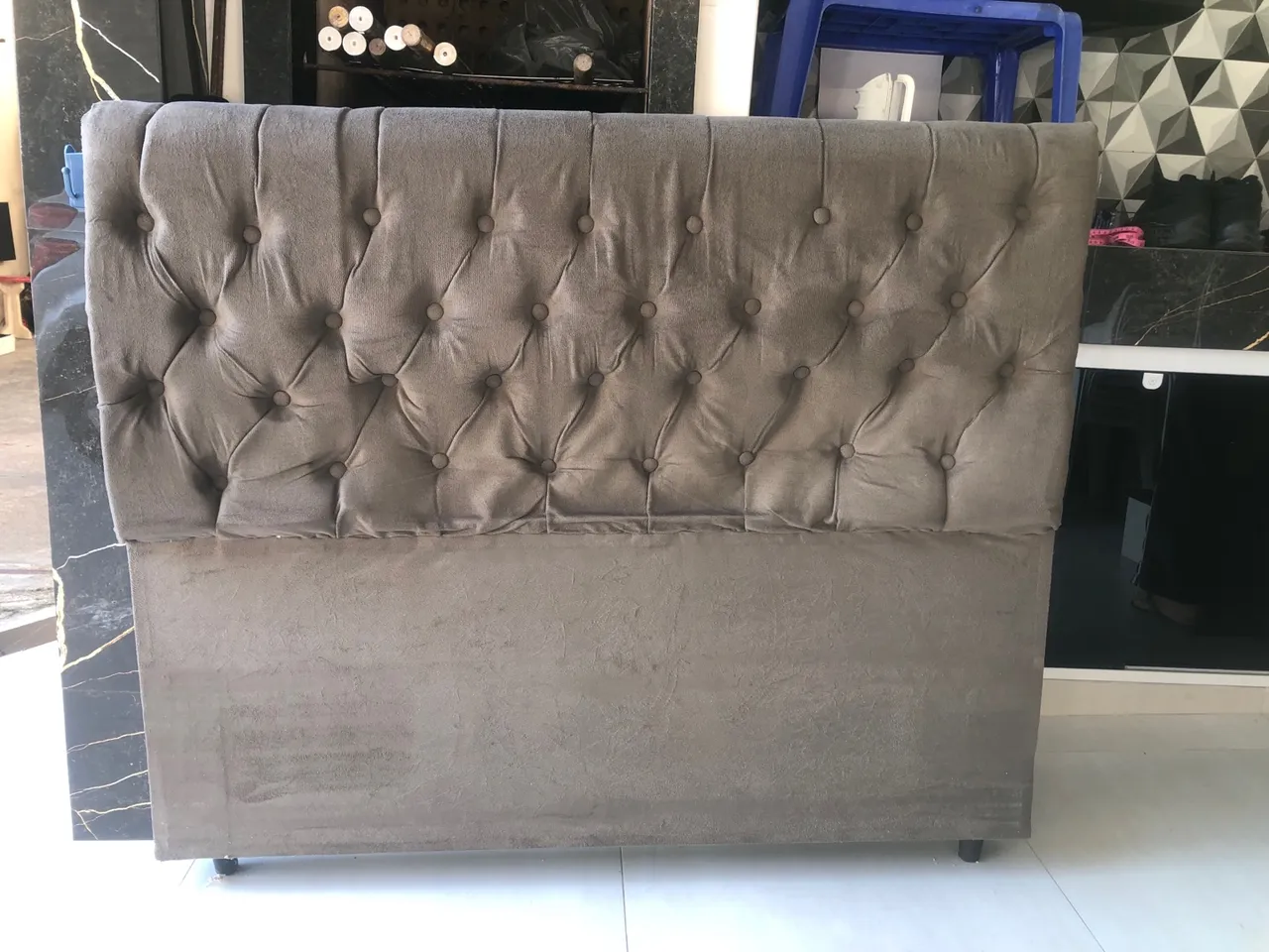 Cabeceira suede casal