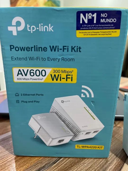 Kit Extensor de Sinal Wi-Fi Tp-Link AV600 Powerline - Foto 2