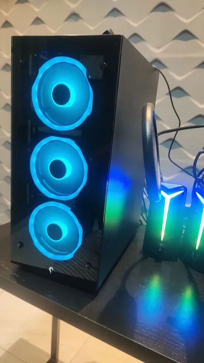 Kit Gamer Completo - 4 Monitores + Gabinete RGB + Acessórios - Foto 2