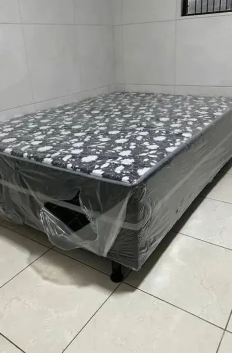 Cama Box Casal com colchão, frete grátis!