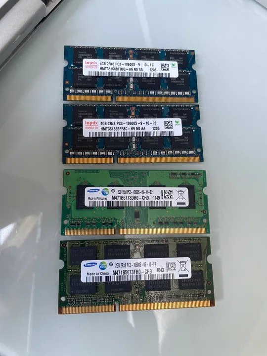 Memória RAM 4GB DDR3 PC3-10600S - Kit com 2 Pentes