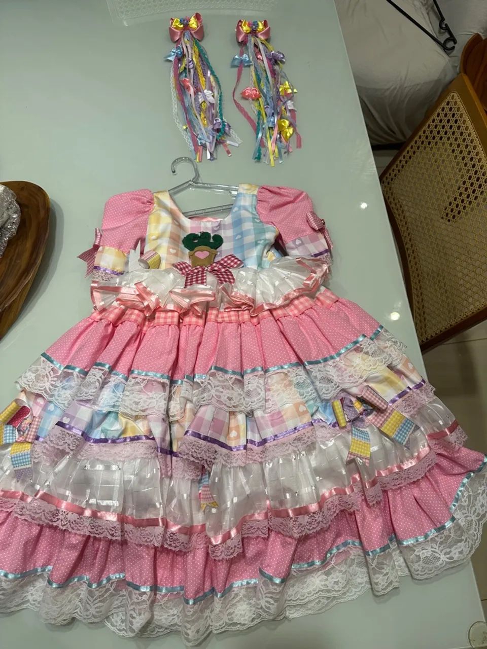 Vestido de Festa Junina Infantil