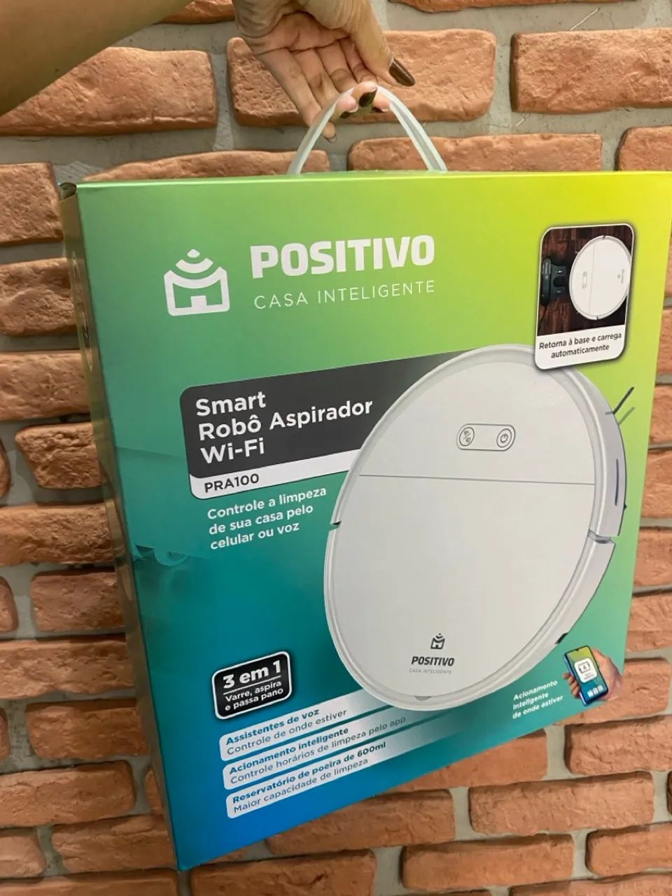 Robô Aspirador Wi-Fi Positivo PRA100 - Casa Inteligente