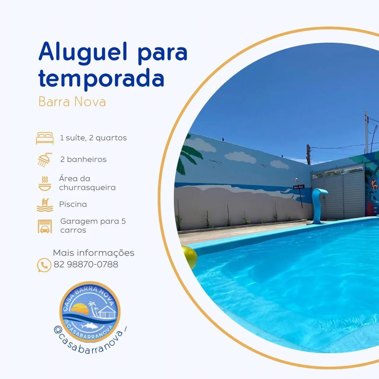Casa Temporada Barra Nova com Piscina