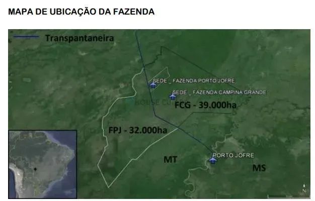 FAZENDA À VENDA  PANTANAL DE POCONÉ / MT